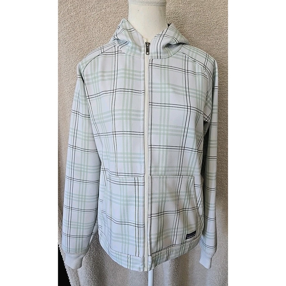 PATAGONIA Plaid Hooded Jacket Fleece Lined Women's  Fits‎ Medium 90's Y2K Vibes